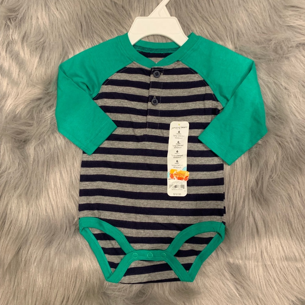 Henley Striped Bodysuit